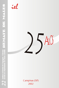 					Visualizar v. 22 n. 2 (2002): IEL 25 anos
				